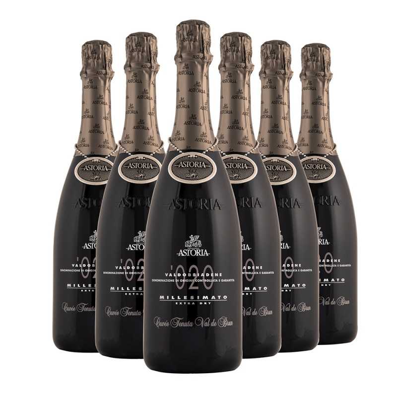 Valdobbiadene Prosecco Superiore Extra Dry Cuvée Tenuta Val de Brun 2019 confezione da 6 bottiglie