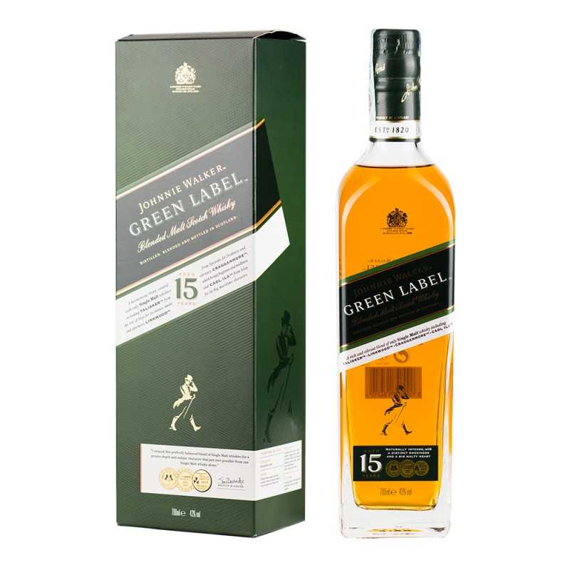 Blended Scotch Whisky Johnnie Walker Green Label Aged 15 Years (Astucciato)